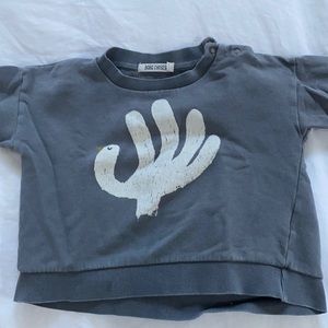 Bobo choses oversized hand bird sweatshirt 12-18 mo